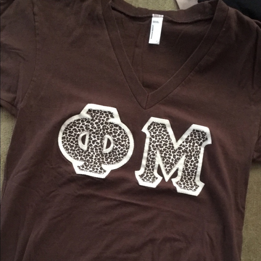 Stitched Phi Mu Cheetah T-shirt